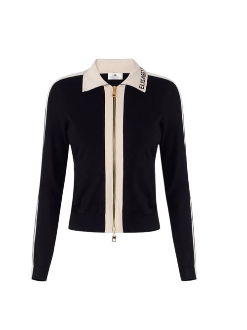 Giacca in maglia con bande in viscosa lucida ELISABETTA FRANCHI | MK66S61E2.685